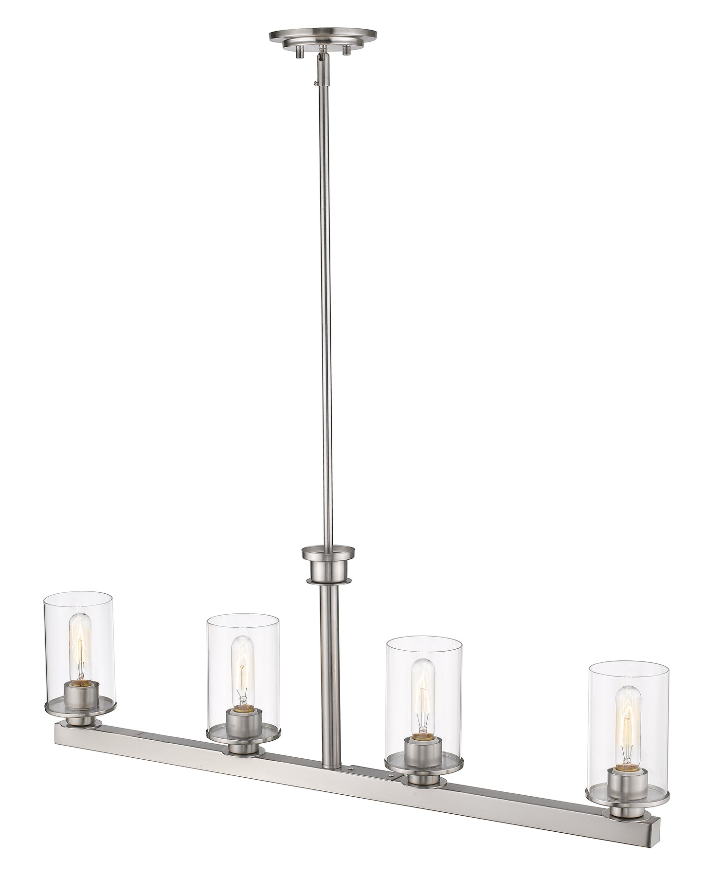 Savannah 4 Light Linear Chandelier Brushed Nickel