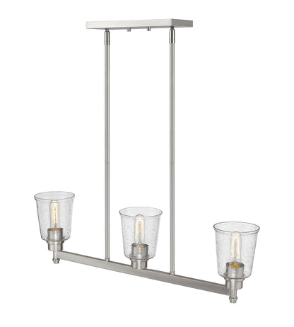 Bohin 3 Light Linear Chandelier Brushed Nickel