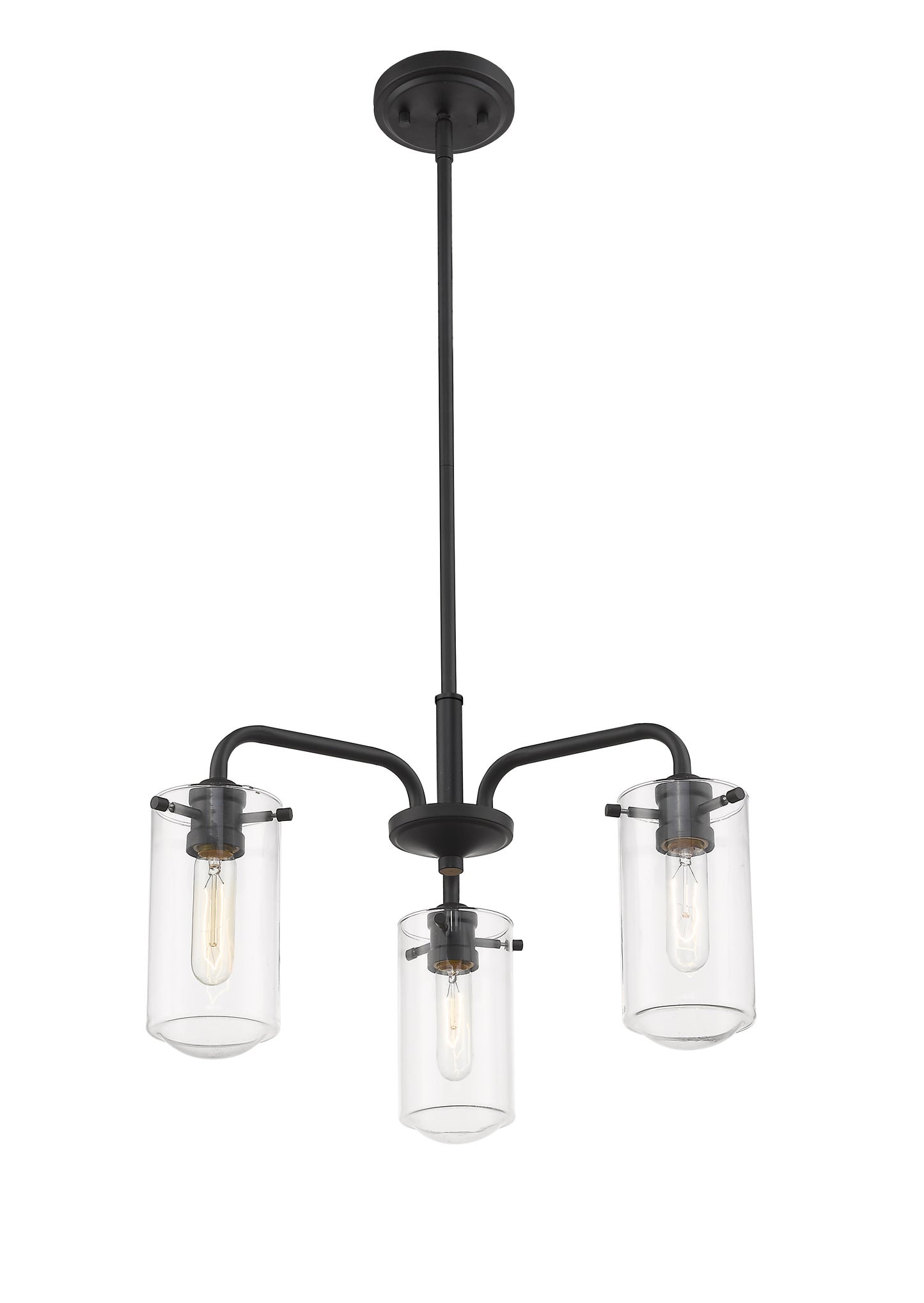 Delaney 3 Light Chandelier Matte Black