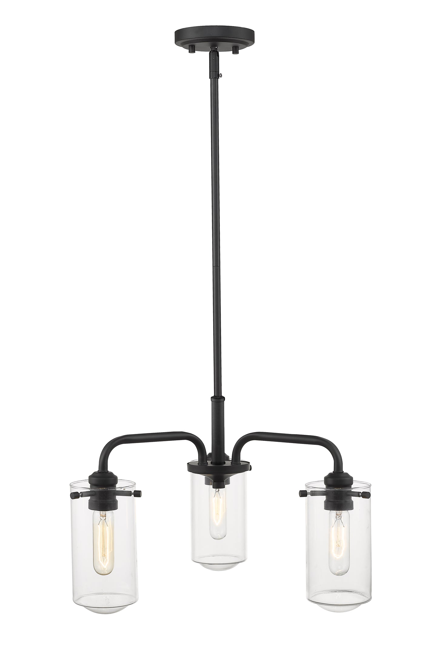 Delaney 3 Light Chandelier Matte Black