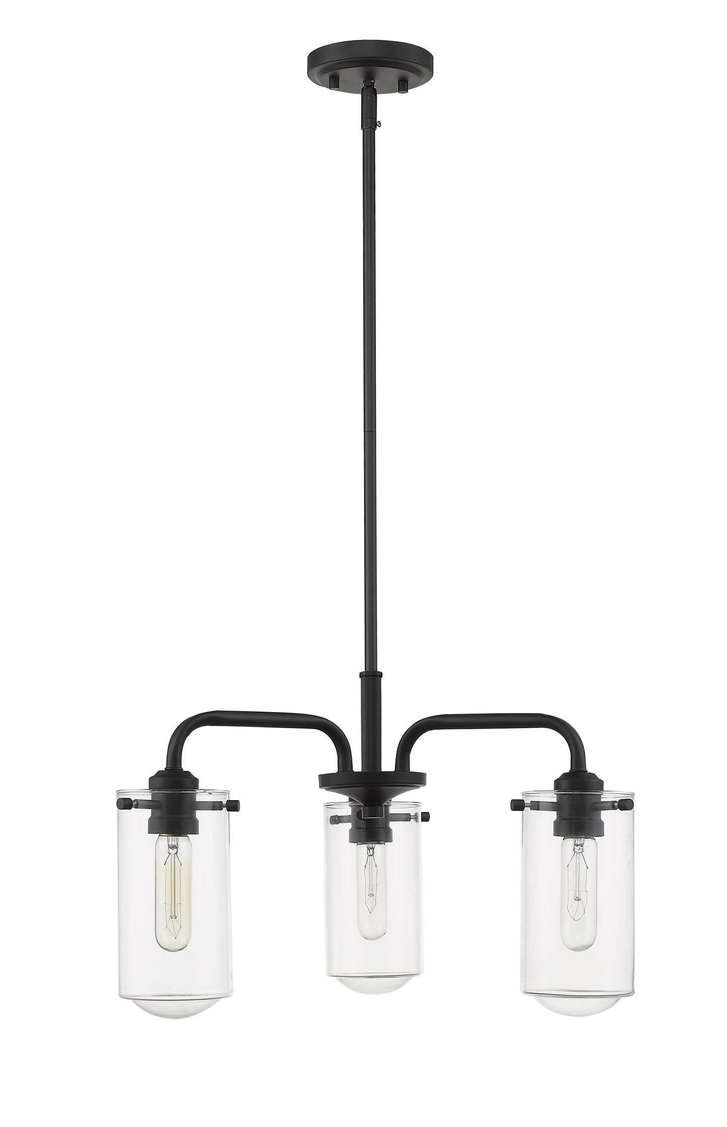 Delaney 3 Light Chandelier Matte Black