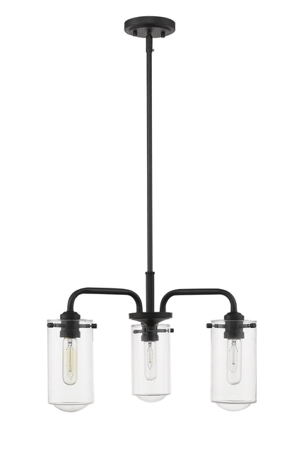 Delaney 3 Light Chandelier Matte Black