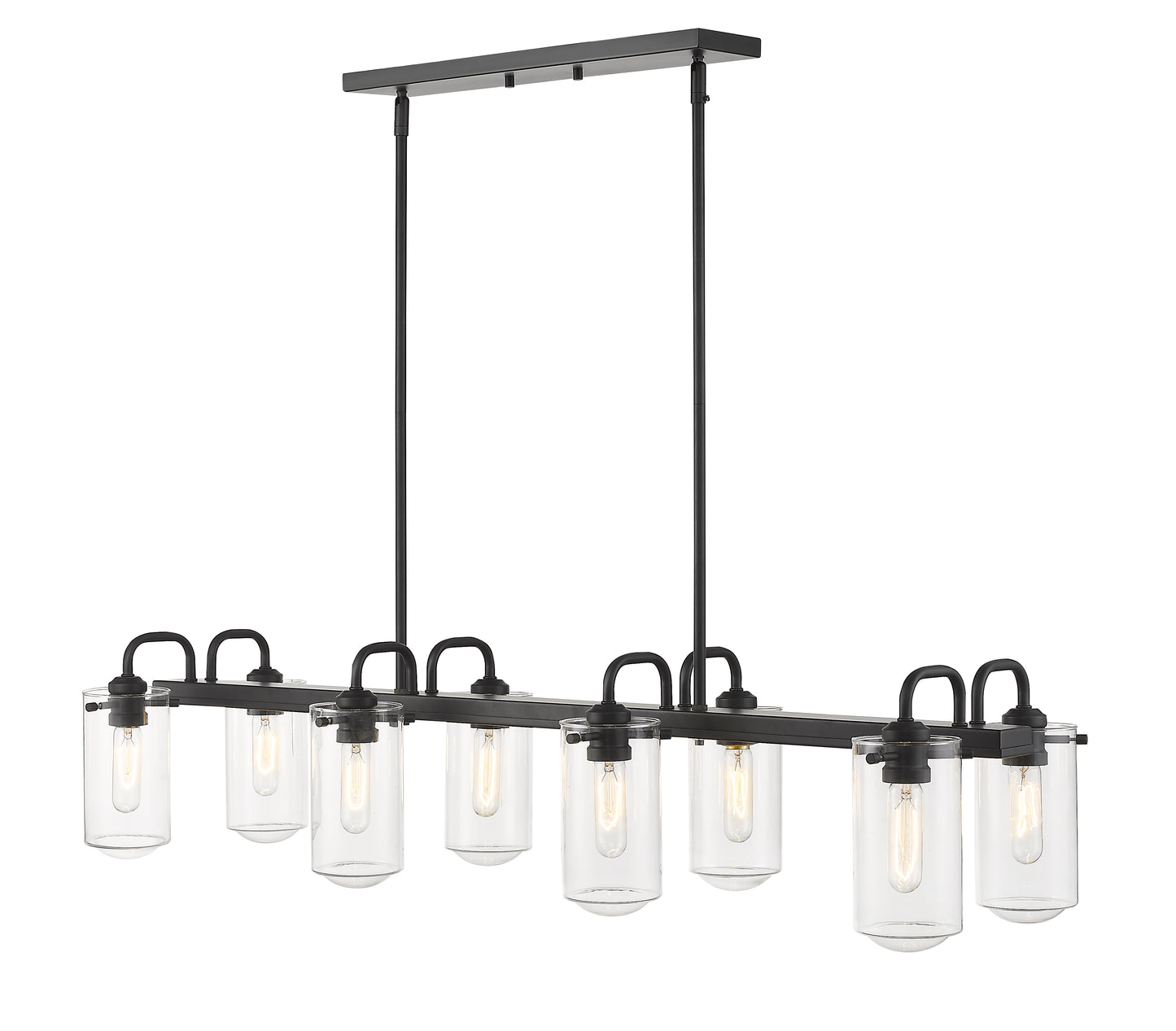Delaney 8 Light Linear Chandelier Matte Black