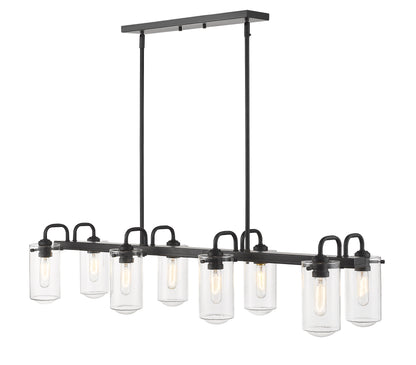 Delaney 8 Light Linear Chandelier Matte Black