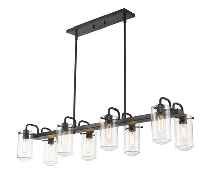 Delaney 8 Light Linear Chandelier Matte Black