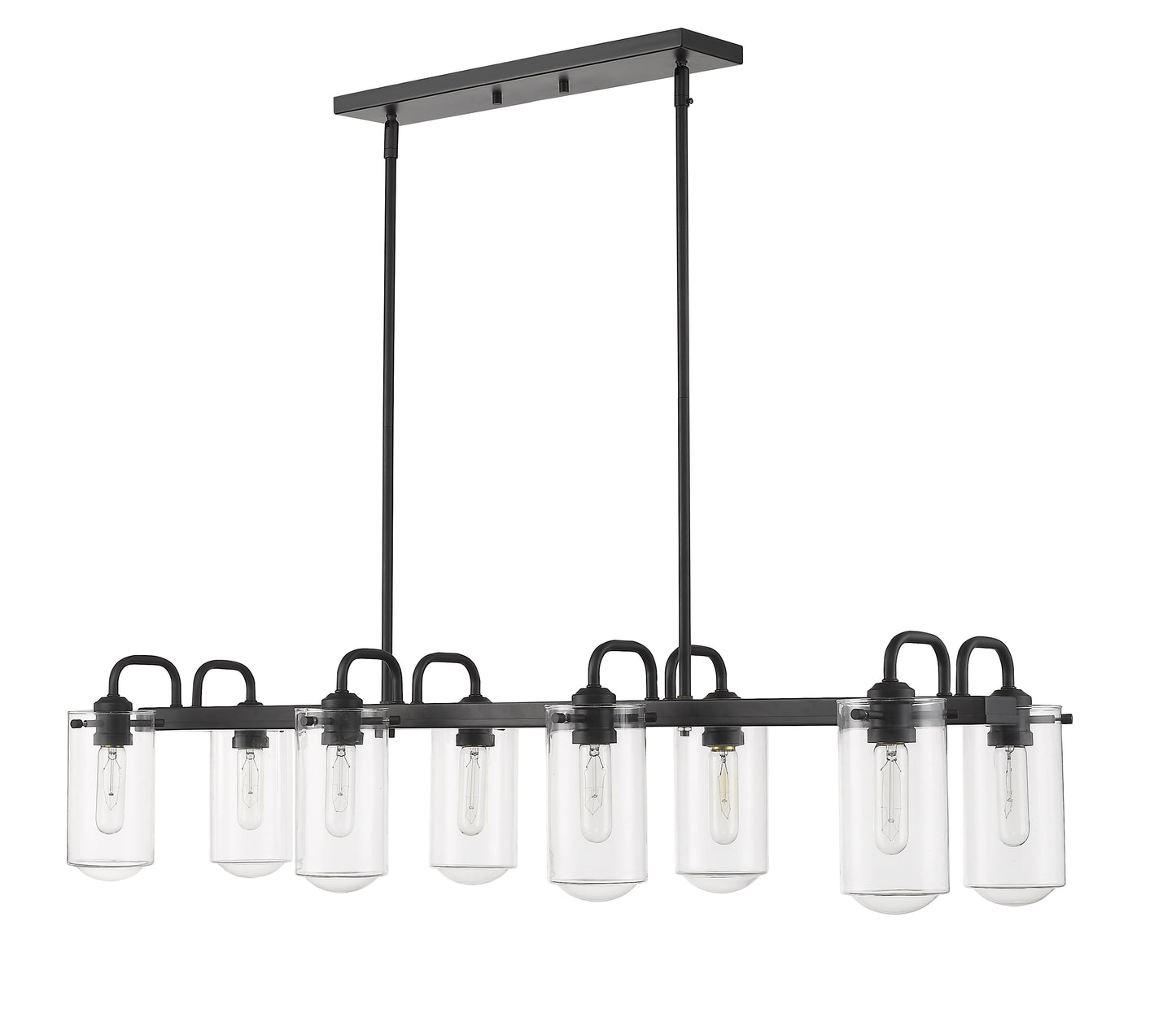 Delaney 8 Light Linear Chandelier Matte Black