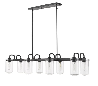 Delaney 8 Light Linear Chandelier Matte Black