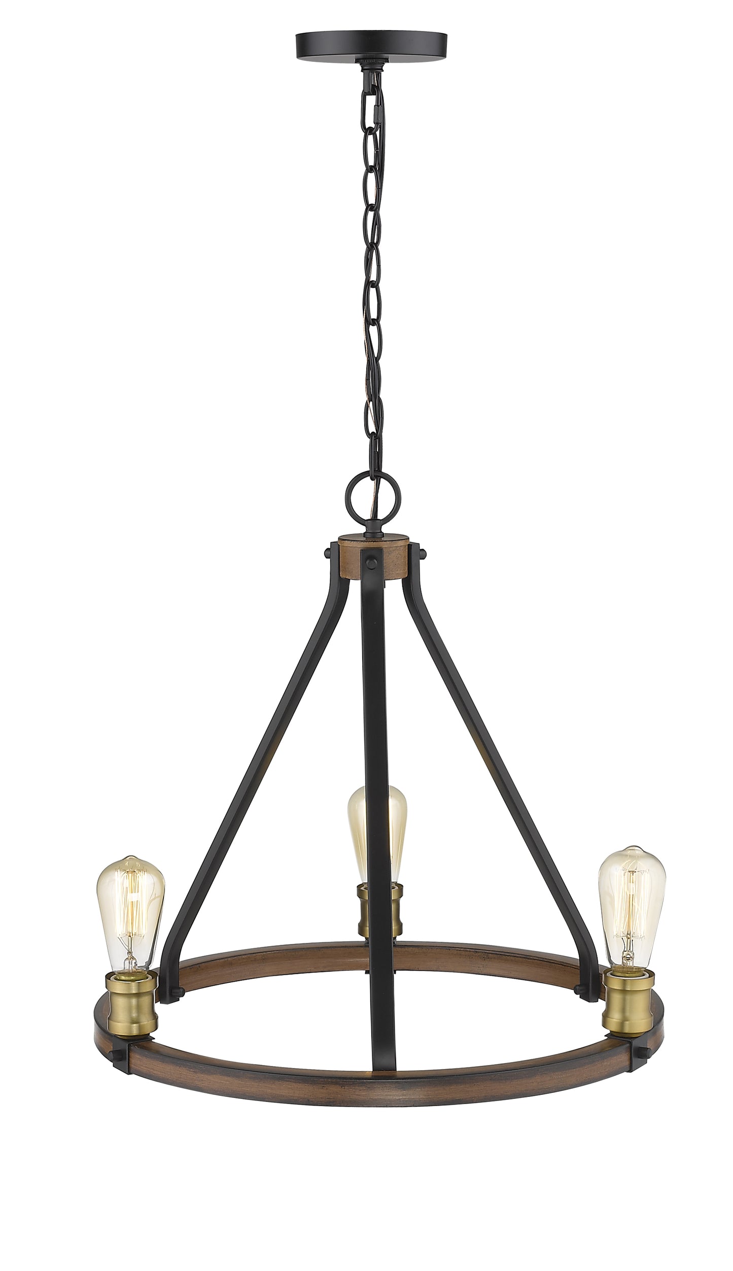 Kirkland 3 Light Chandelier Rustic Mahogany