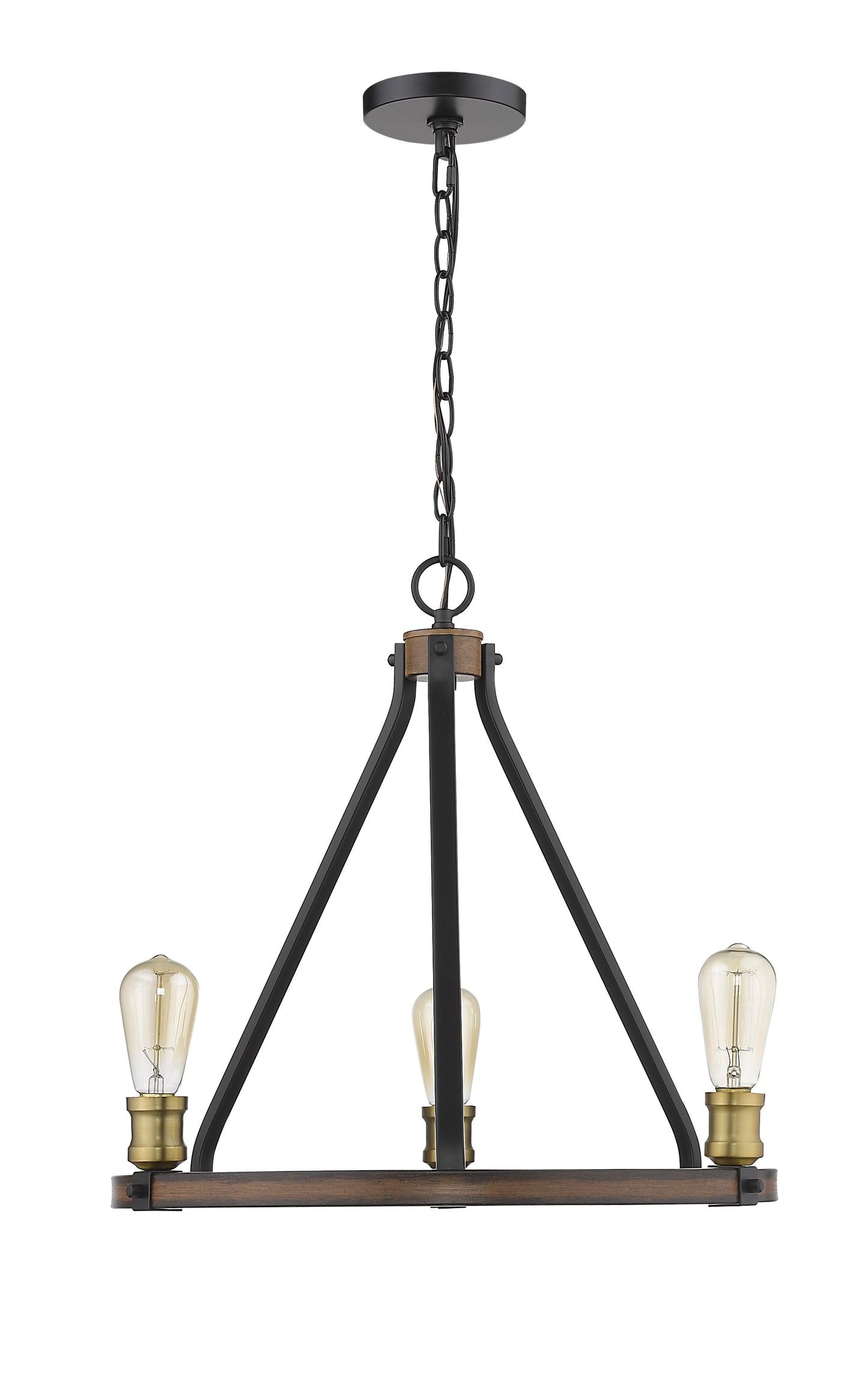 Kirkland 3 Light Chandelier Rustic Mahogany