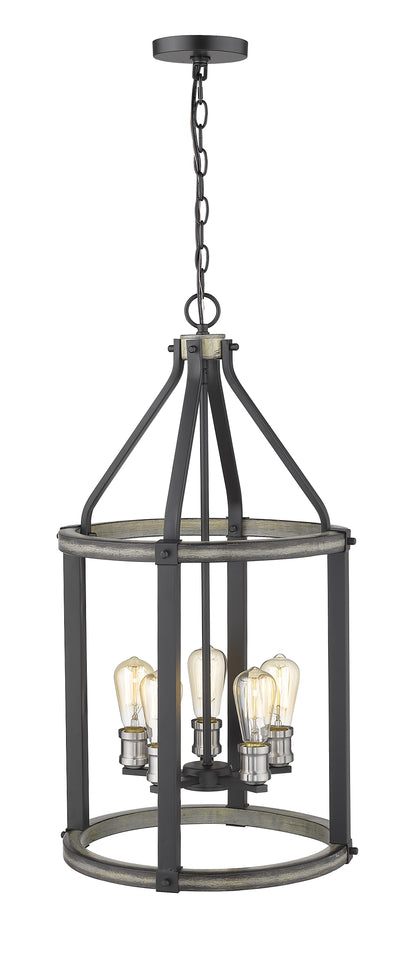 Kirkland 5 Light Chandelier Ashen Barnboard