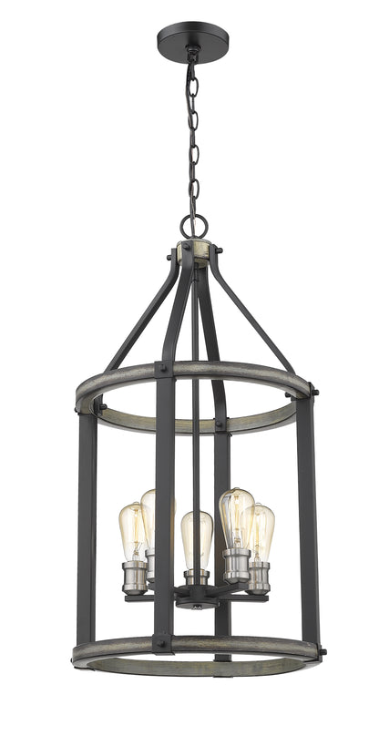 Kirkland 5 Light Chandelier Ashen Barnboard