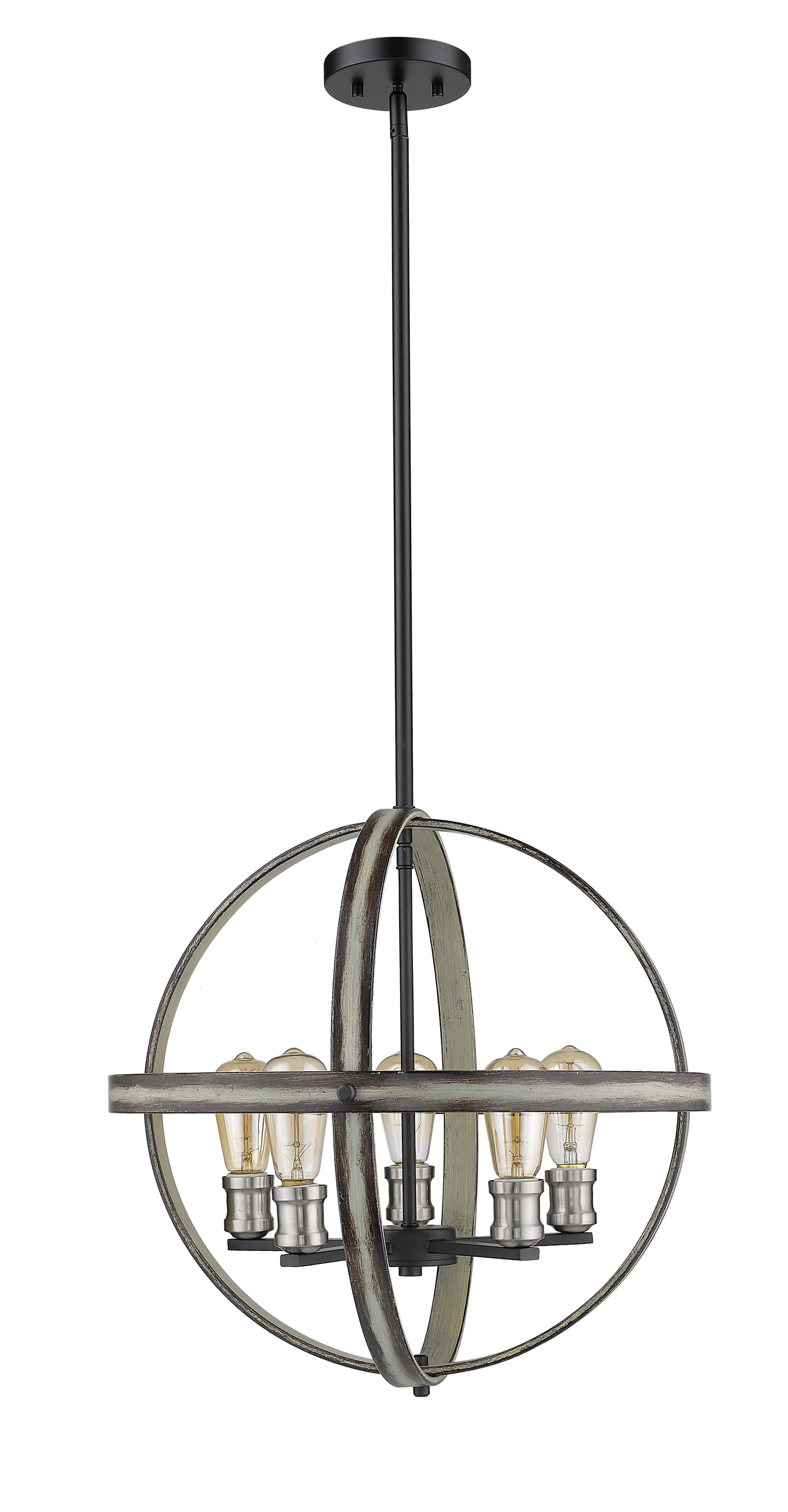 Kirkland 5 Light Chandelier Ashen Barnboard