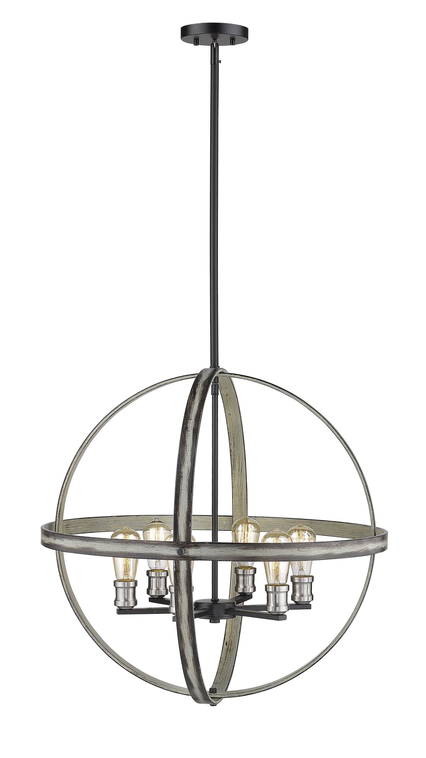 Kirkland 6 Light Chandelier Ashen Barnboard