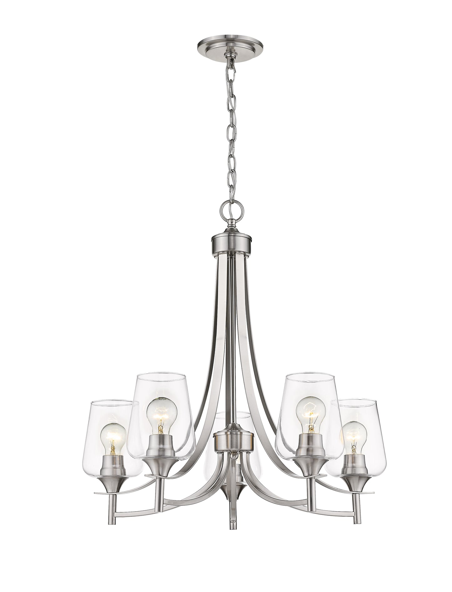 Joliet 5 Light Chandelier Brushed Nickel