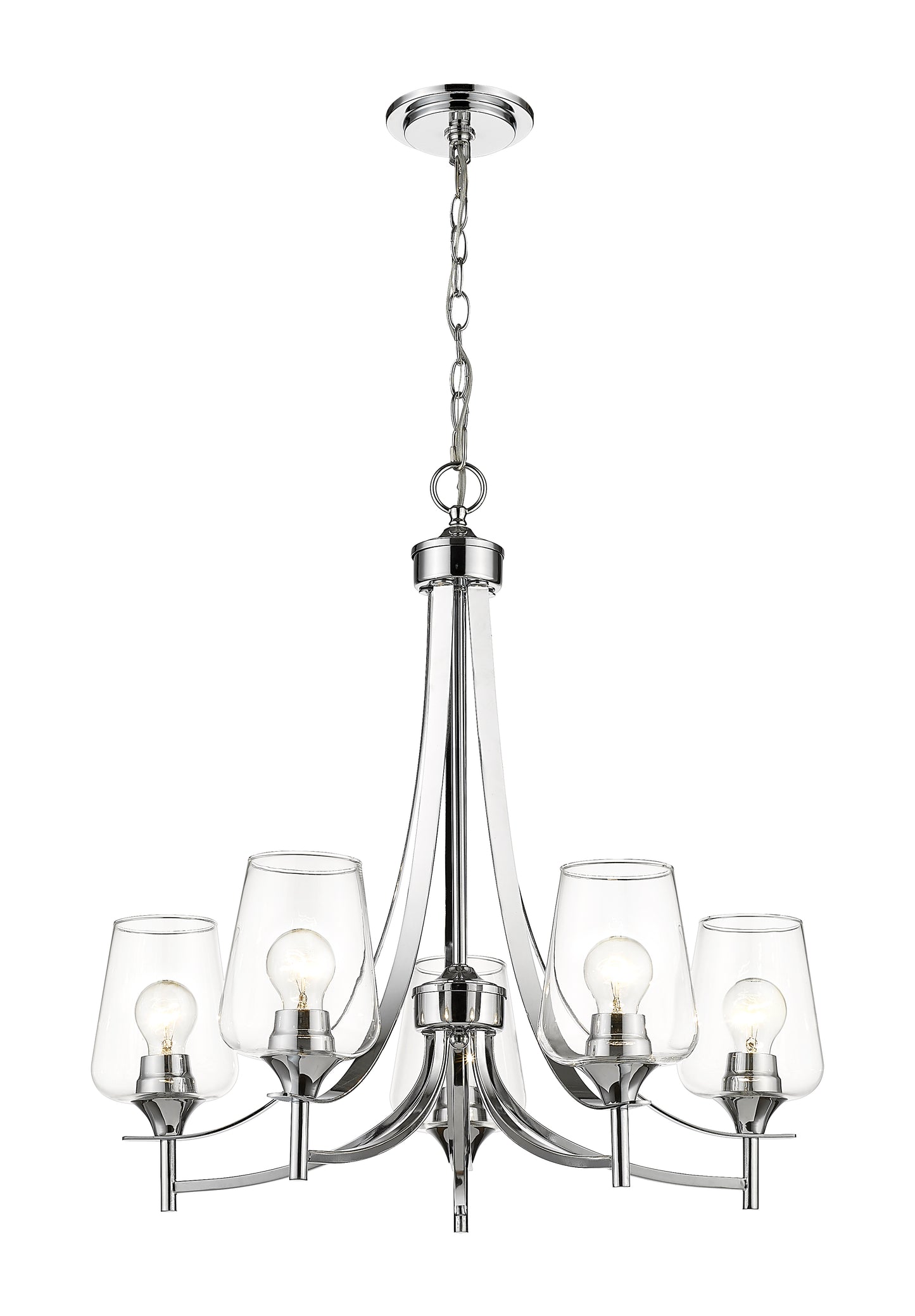 Joliet 5 Light Chandelier Chrome