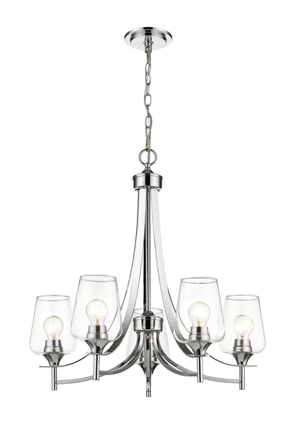 Joliet 5 Light Chandelier Chrome