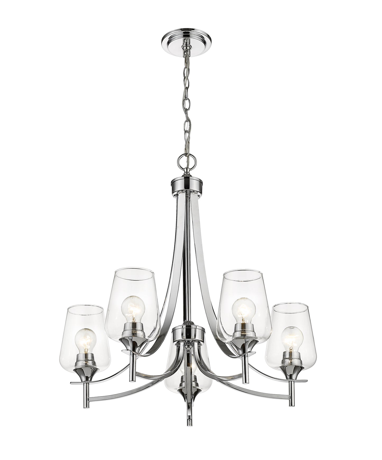 Joliet 5 Light Chandelier Chrome