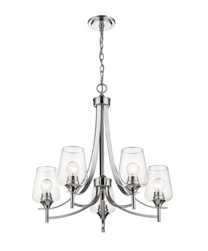 Joliet 5 Light Chandelier Chrome