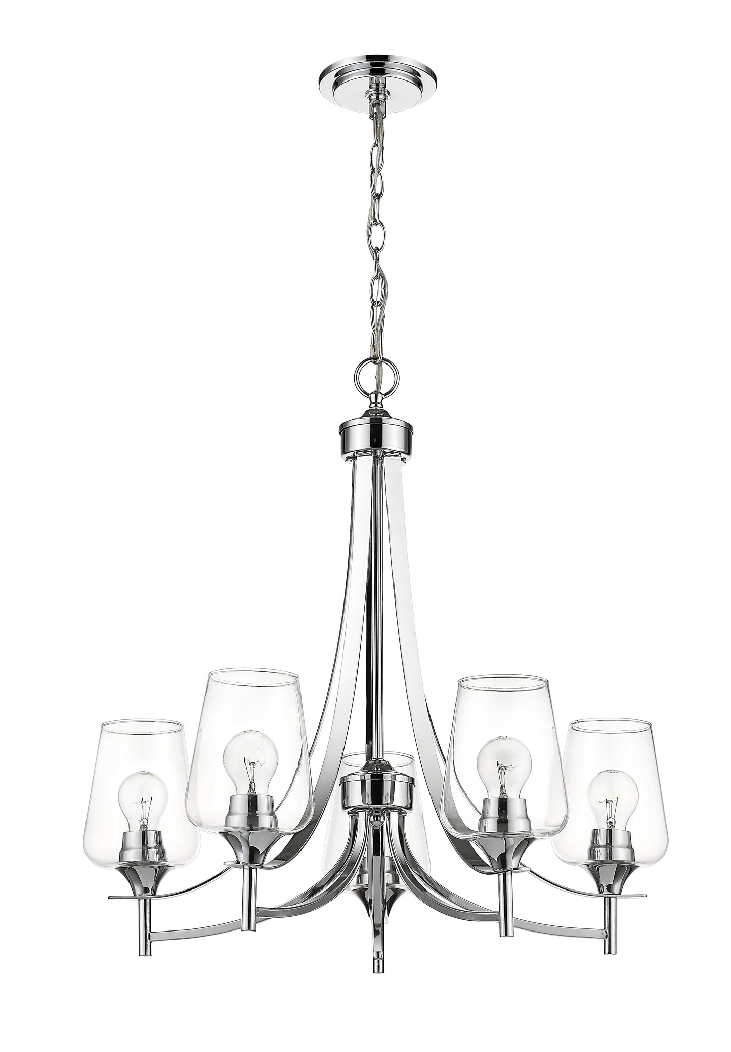 Joliet 5 Light Chandelier Chrome
