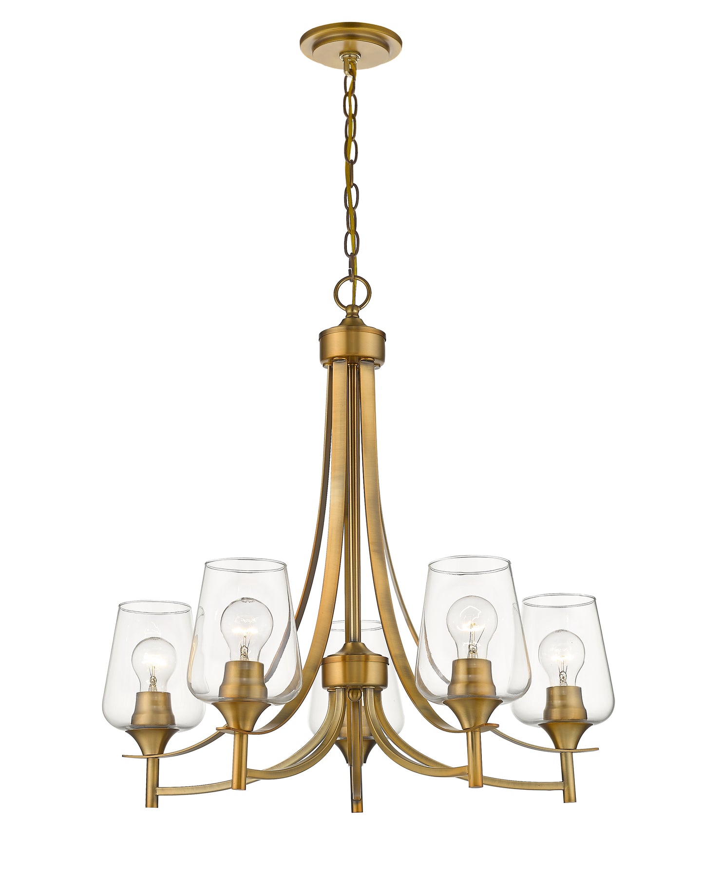 Joliet 5 Light Chandelier Olde Brass