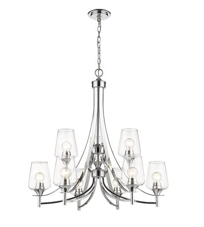 Joliet 9 Light Chandelier Chrome