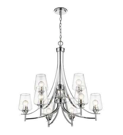Joliet 9 Light Chandelier Chrome