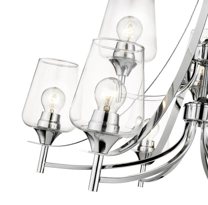 Joliet 9 Light Chandelier Chrome