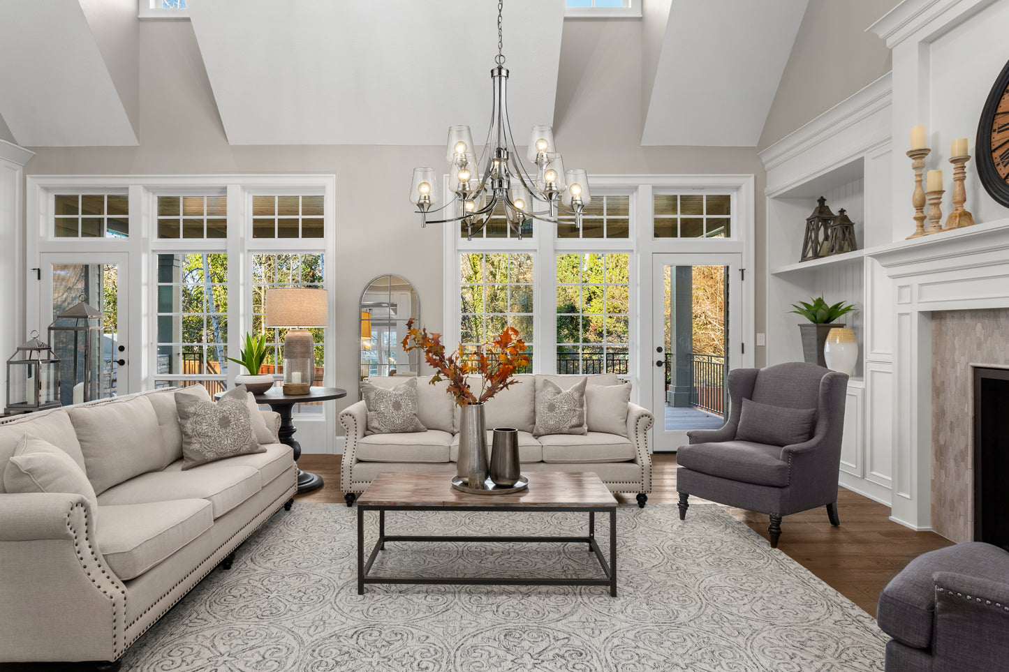 Joliet 9 Light Chandelier Chrome