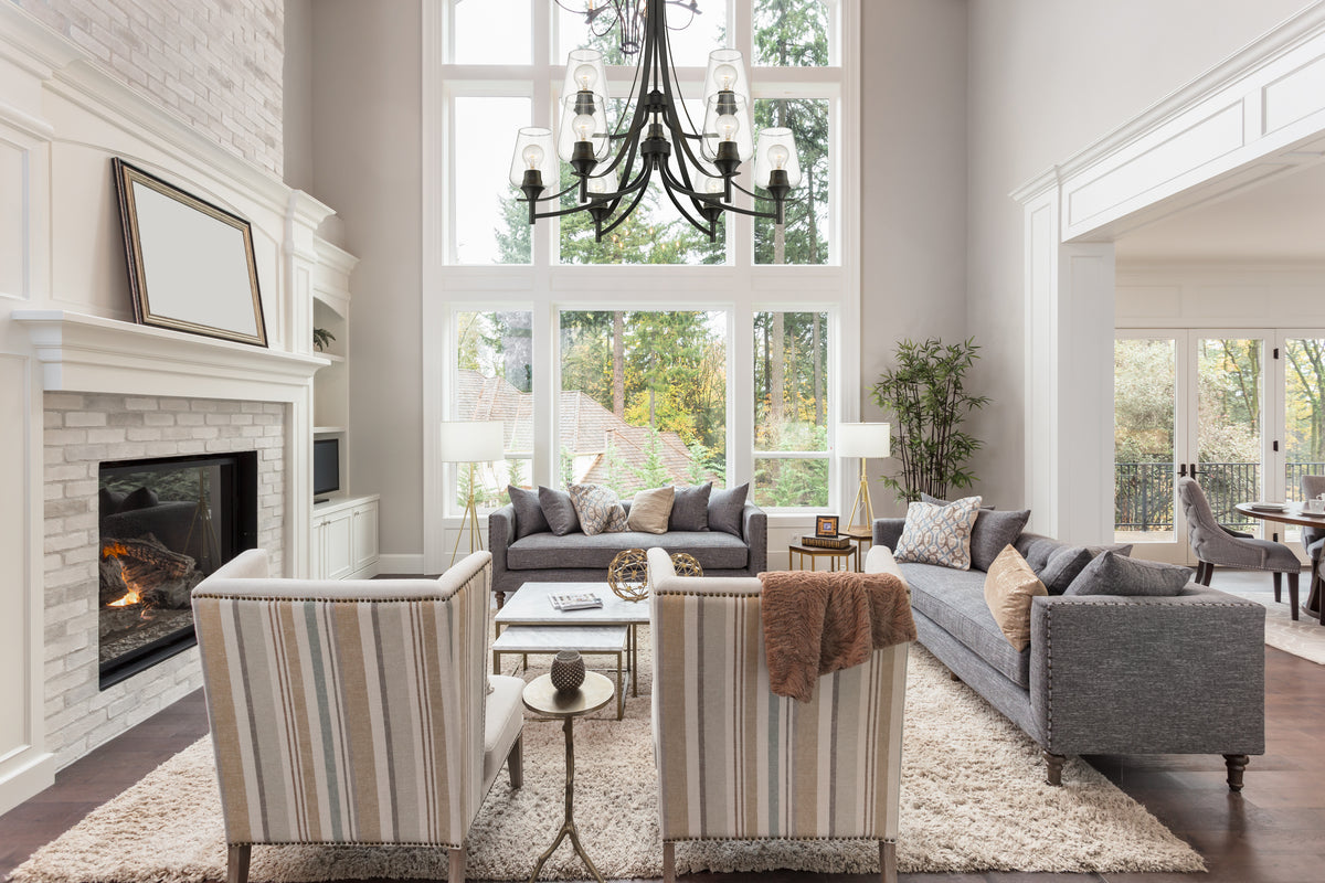 Joliet 9 Light Chandelier Matte Black