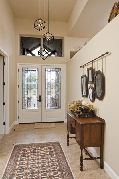 Vertical 3 Light Chandelier Bronze + Olde Brass