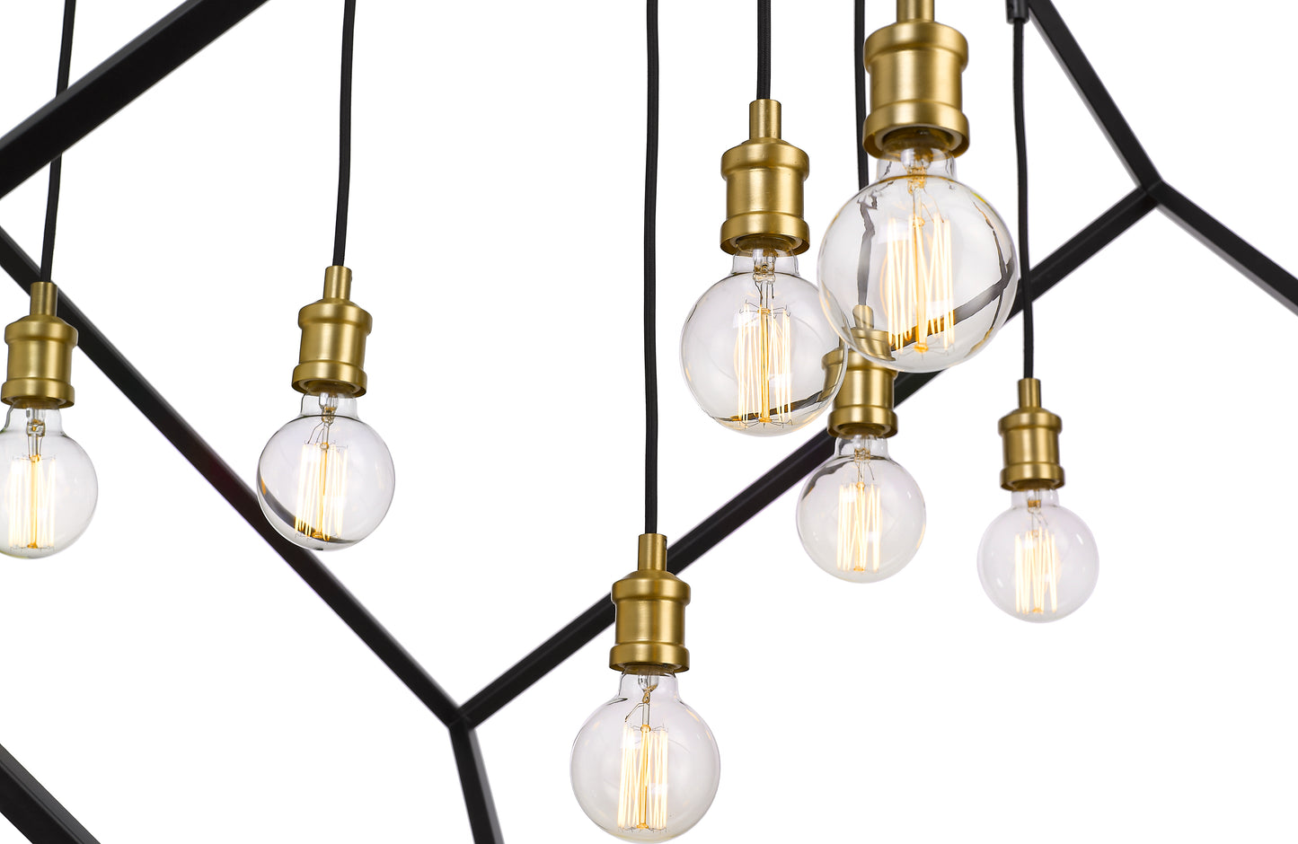 Vertical 7 Light Chandelier Bronze + Olde Brass