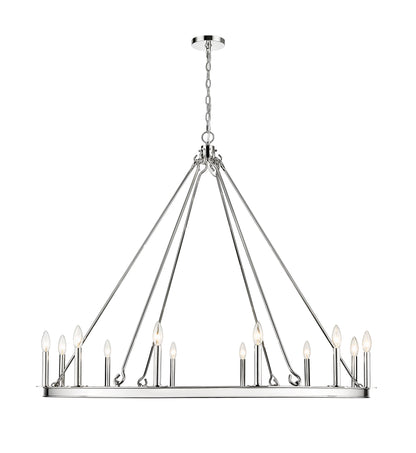 Barclay 12 Light Chandelier Polished Nickel