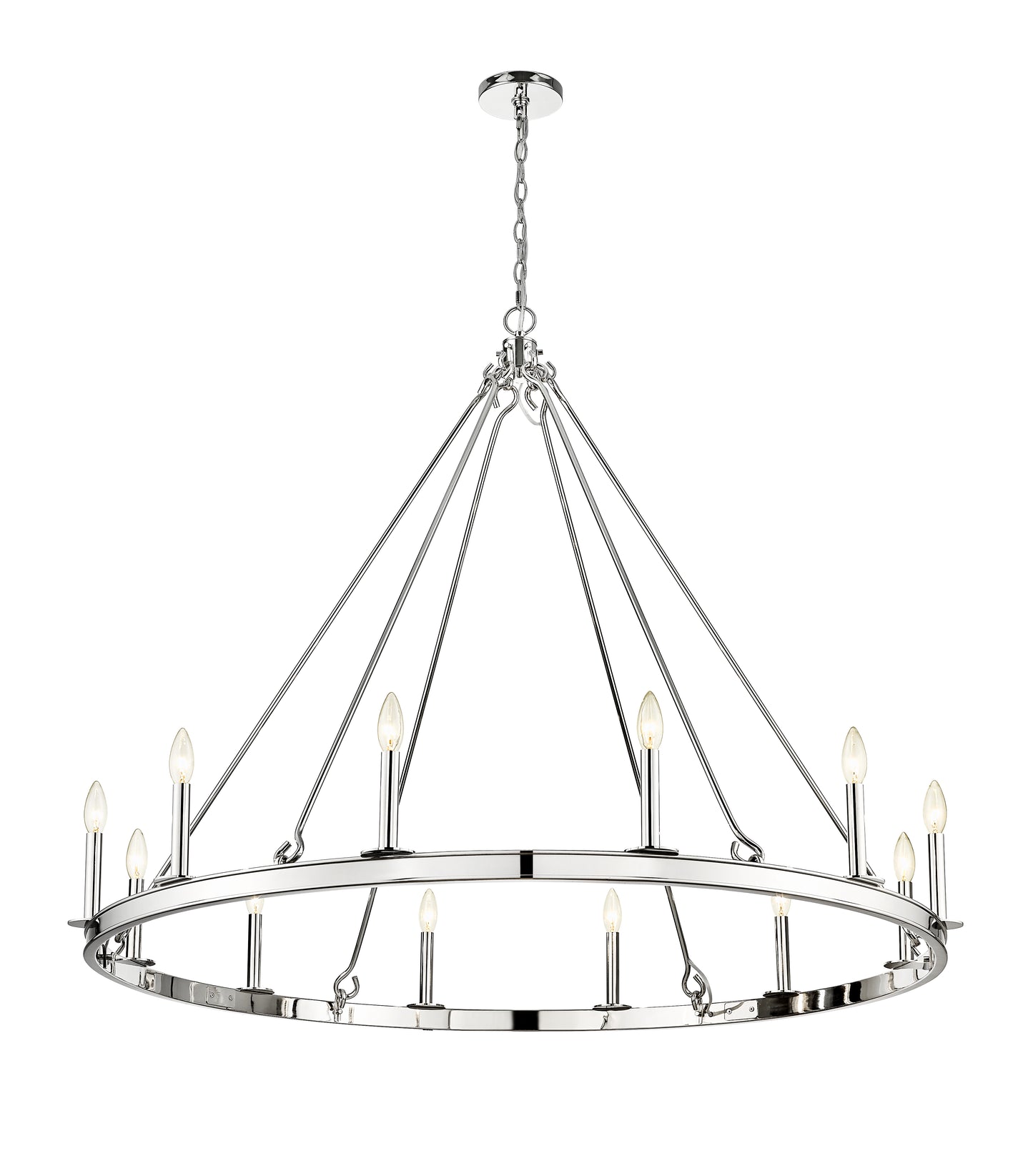 Barclay 12 Light Chandelier Polished Nickel