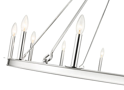 Barclay 12 Light Chandelier Polished Nickel