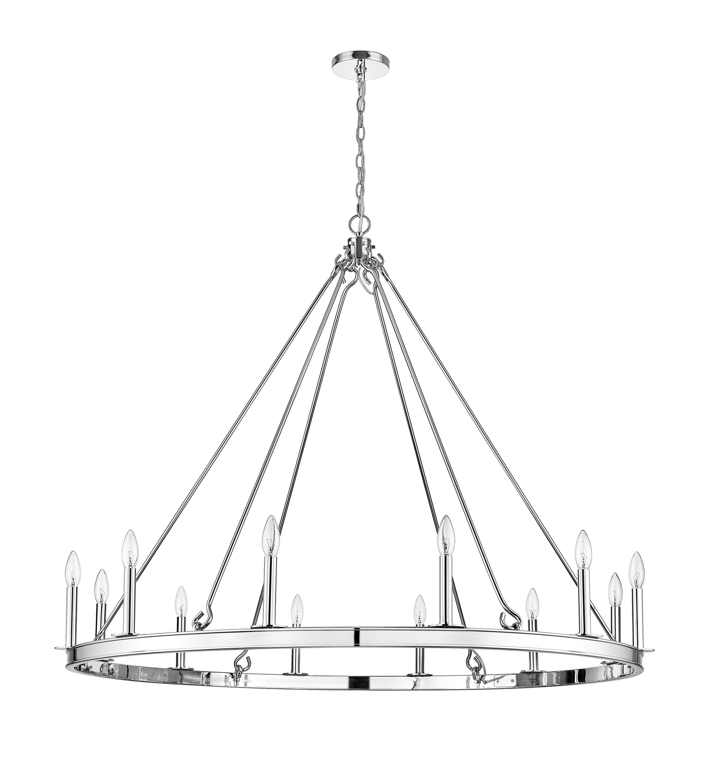 Barclay 12 Light Chandelier Polished Nickel