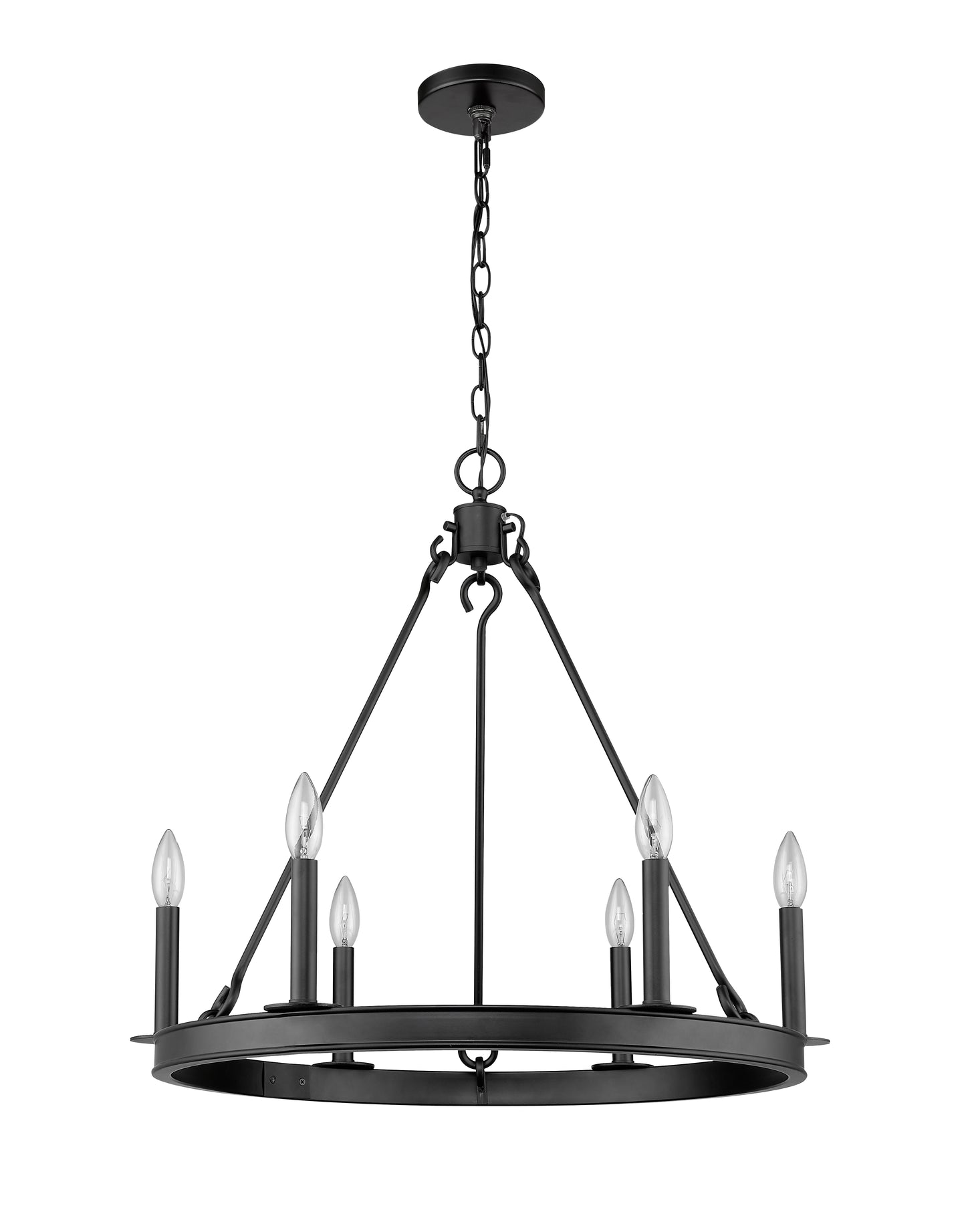Barclay 6 Light Chandelier Matte Black