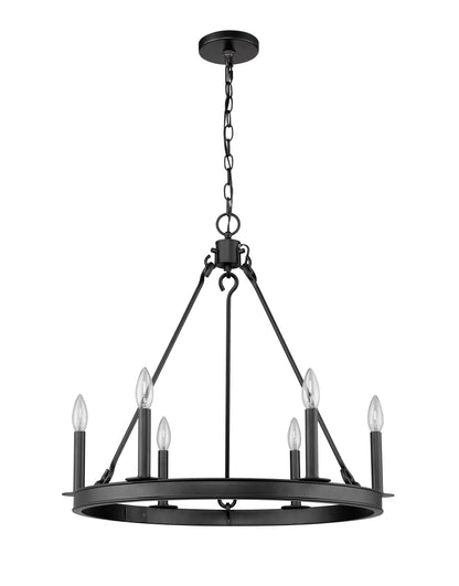 Barclay 6 Light Chandelier Matte Black