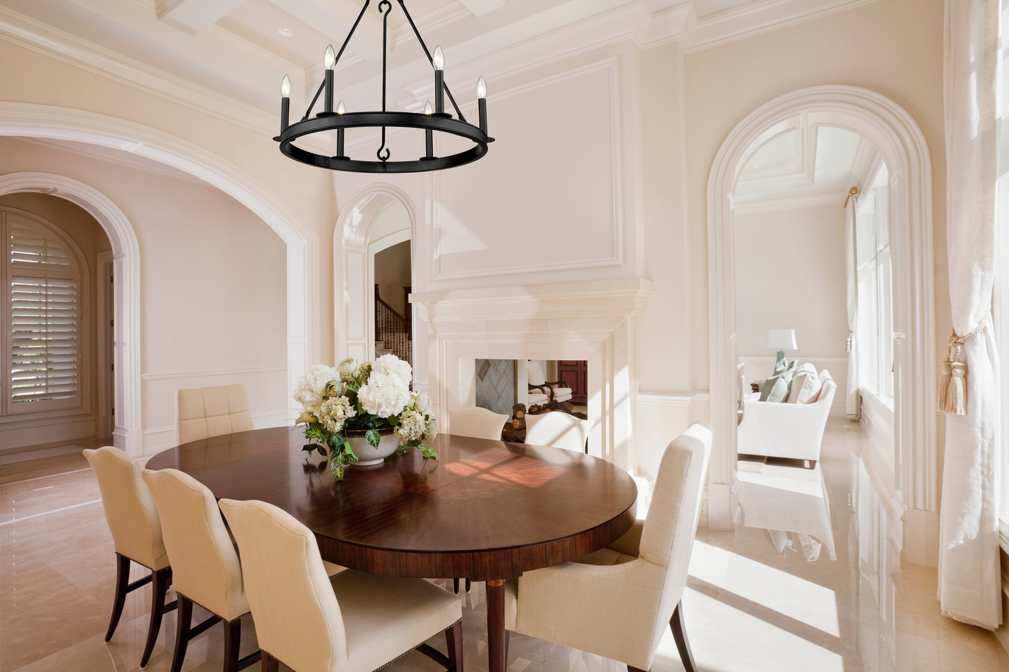 Barclay 6 Light Chandelier Matte Black