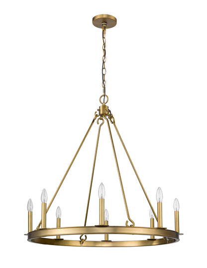 Barclay 8 Light Chandelier Olde Brass