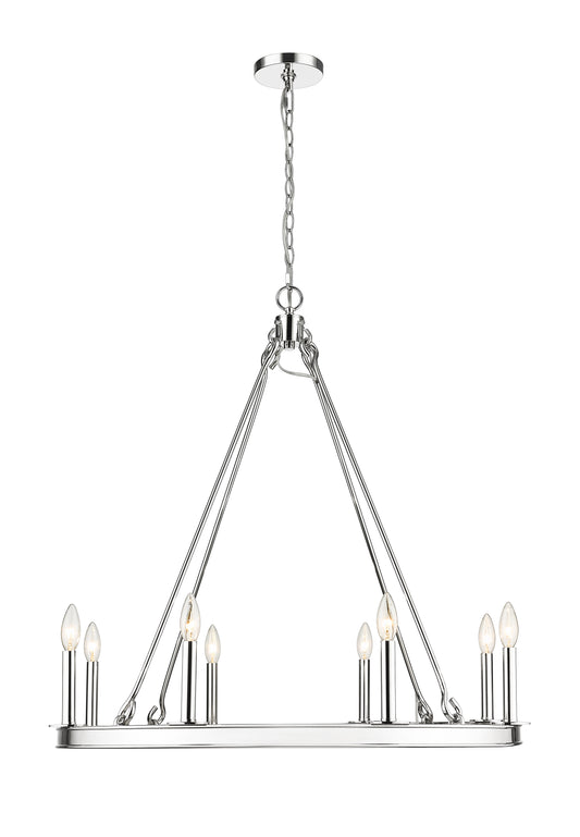 Barclay 8 Light Chandelier Polished Nickel