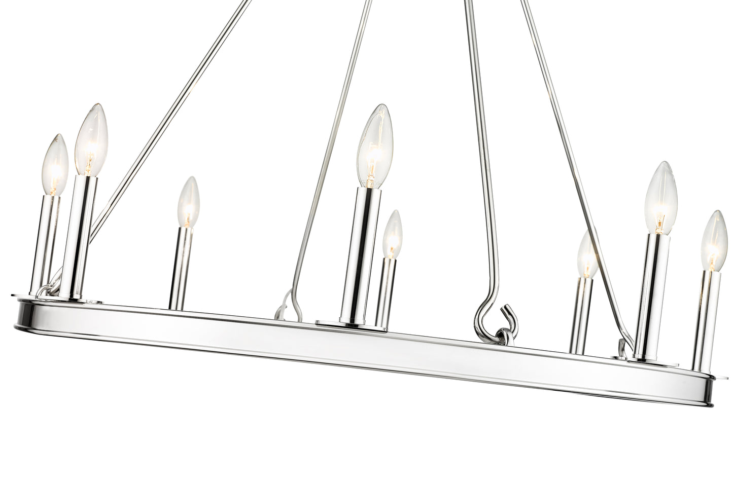 Barclay 8 Light Chandelier Polished Nickel