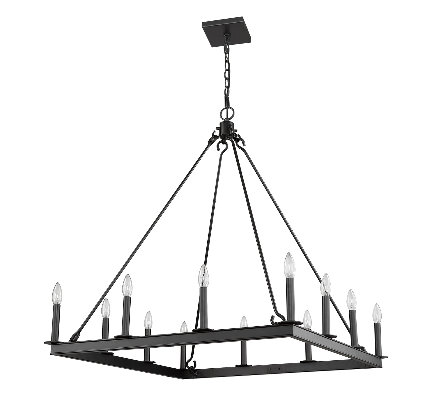 Barclay 12 Light Chandelier Matte Black