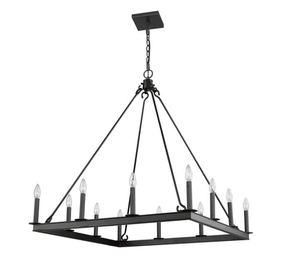 Barclay 12 Light Chandelier Matte Black