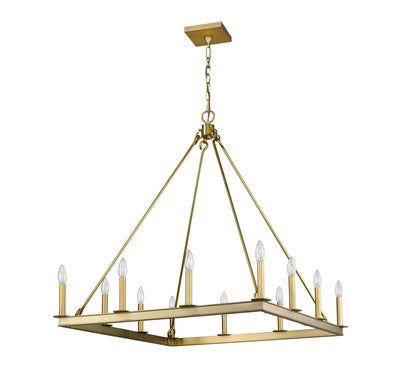 Barclay 12 Light Chandelier Olde Brass