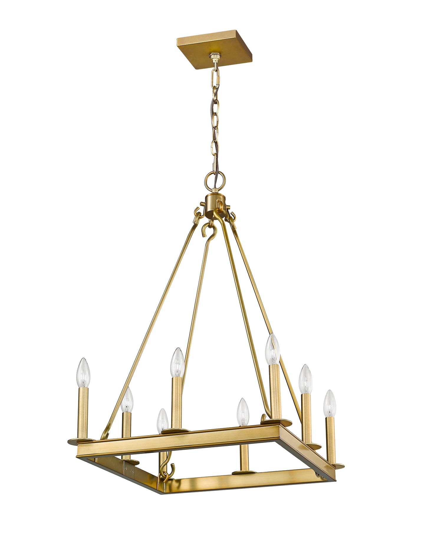 Barclay 8 Light Chandelier Olde Brass