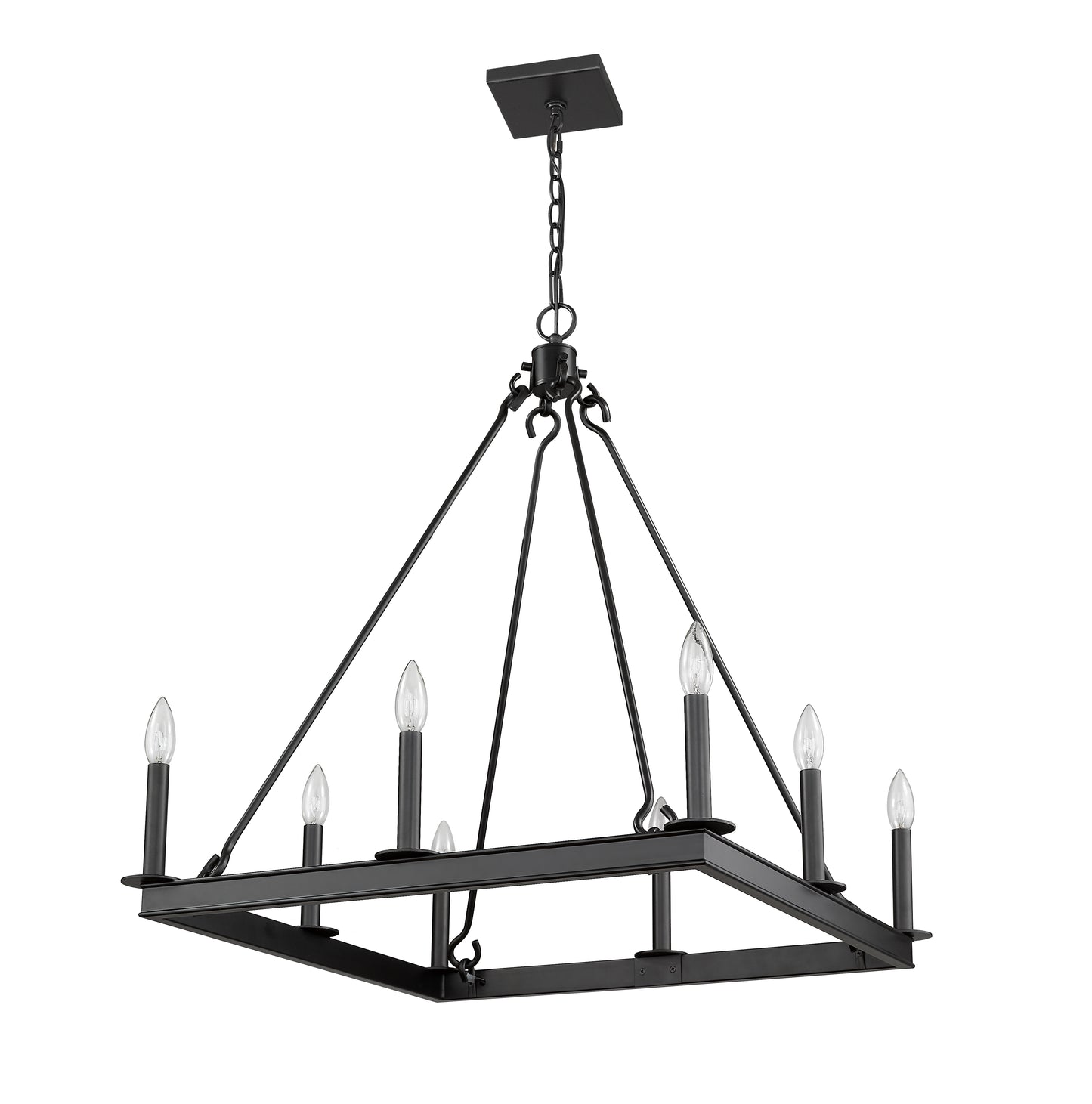 Barclay 8 Light Chandelier Matte Black