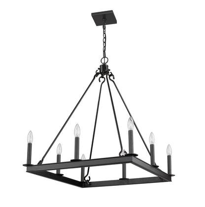 Barclay 8 Light Chandelier Matte Black