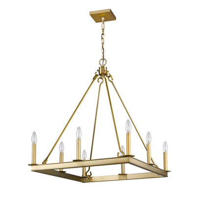 Barclay 8 Light Chandelier Olde Brass
