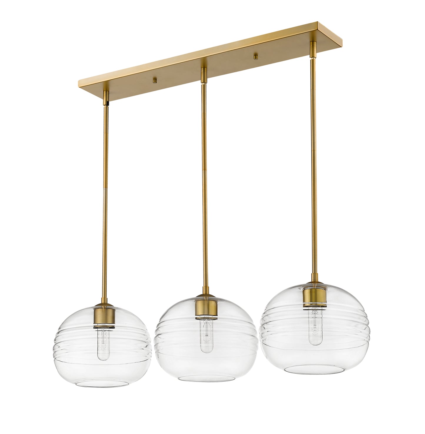 Harmony 3 Light Linear Chandelier Olde Brass