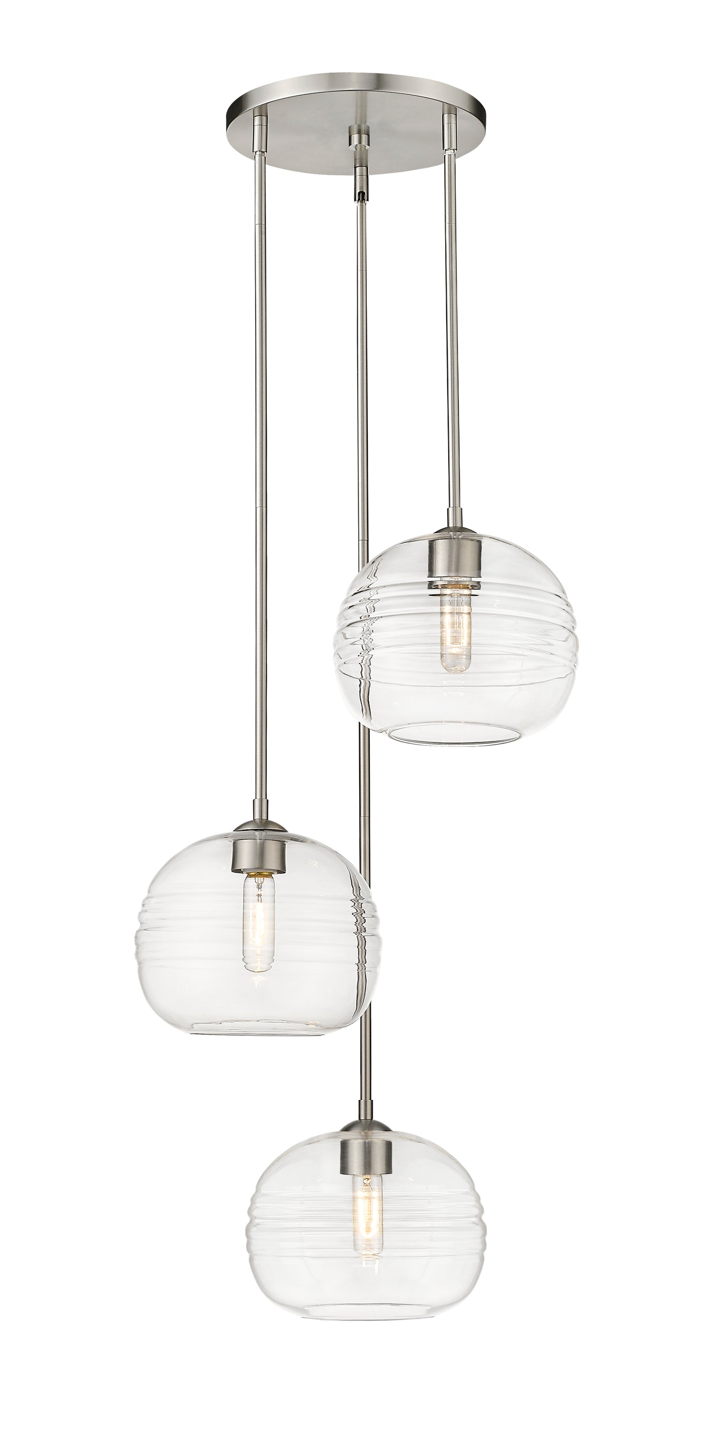 Harmony 3 Light Chandelier Brushed Nickel